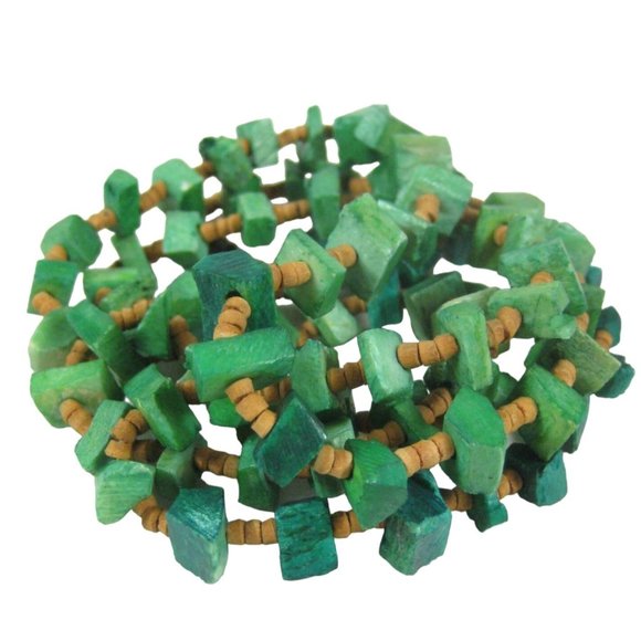 Plastic Chip Necklace Beaded 41 inch Vintage Strand Jewelry Statement Ombre - Picture 1 of 7